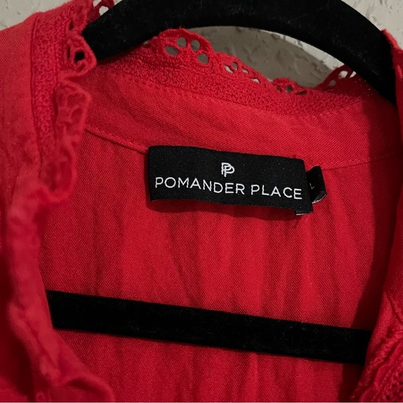 Pomander Place Red Dutton Dress Size Large - Picture 5 of 6